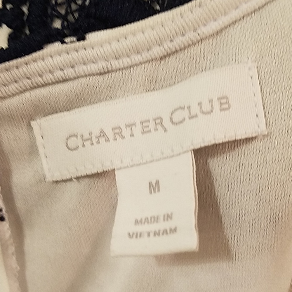NWT Charter club navy and white lace dress - Picture 5 of 5